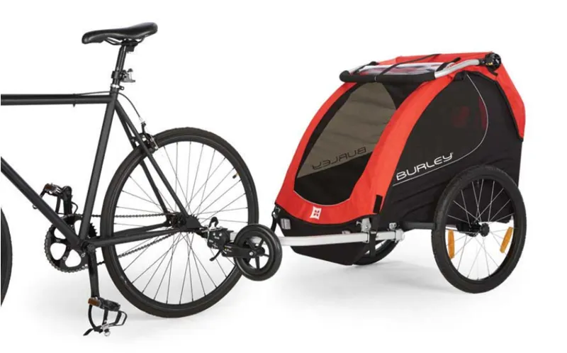 Burley Honeybee Bike Trailer for either 1 or 2 Children in Black and Red